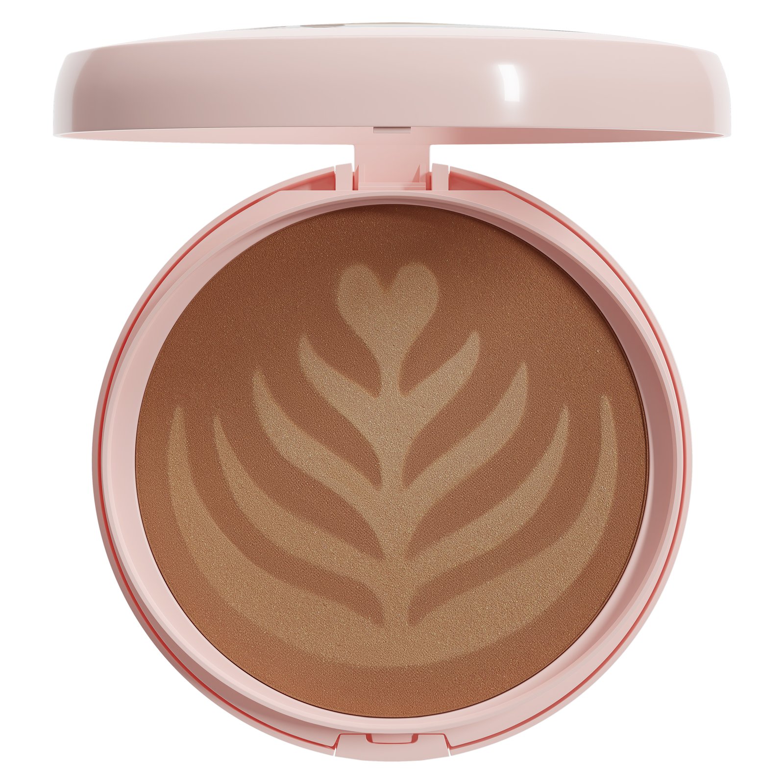 Coffee Bronzer — pressed-powder latte-art topology