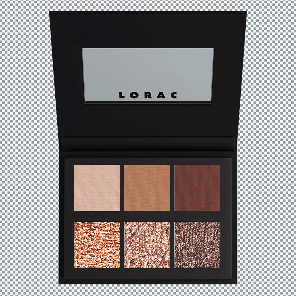 Final export of a makeup palette opening, delivered as a transparent-background animated asset